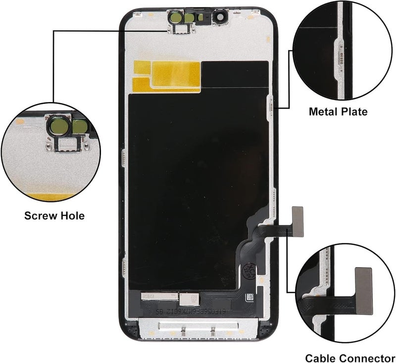 LL TRADER Screen Replacement for iPhone 13 6.1" LCD Retina FHD Display COF Touch Screen Digitizer with Repair Tool Kits, Waterproof Tape, Screen Protector (Truetone programable) 2025 New - Image 5